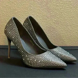 Zenvimi | Glitter Stiletto Point Toe Heels Size EU 40